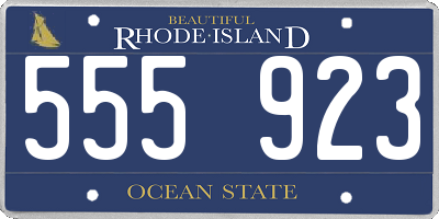RI license plate 555923