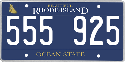 RI license plate 555925