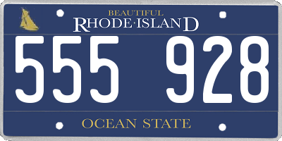 RI license plate 555928