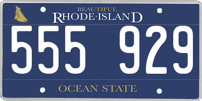 RI license plate 555929