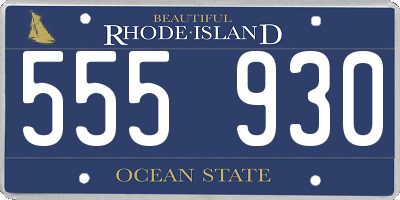 RI license plate 555930