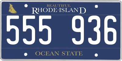 RI license plate 555936