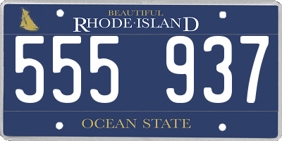 RI license plate 555937