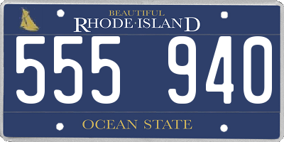 RI license plate 555940