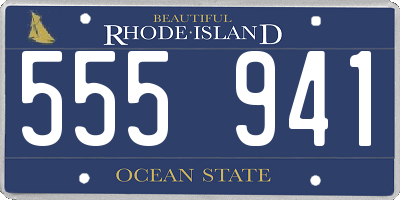 RI license plate 555941