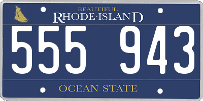 RI license plate 555943