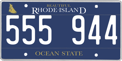 RI license plate 555944