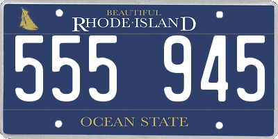 RI license plate 555945