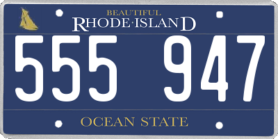 RI license plate 555947