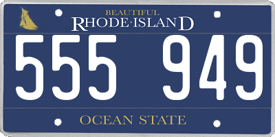 RI license plate 555949