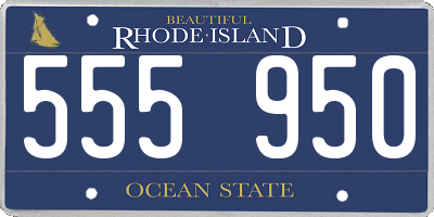 RI license plate 555950