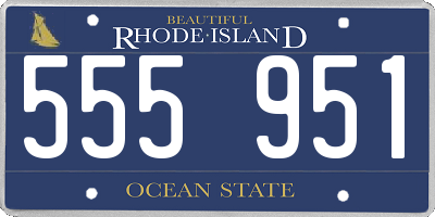 RI license plate 555951