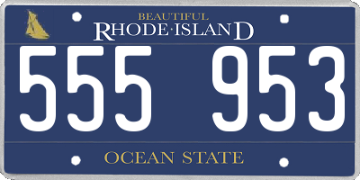 RI license plate 555953
