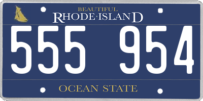 RI license plate 555954