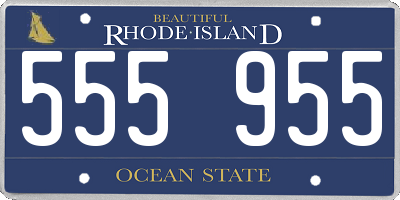 RI license plate 555955