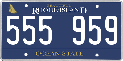 RI license plate 555959