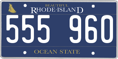 RI license plate 555960