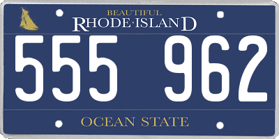 RI license plate 555962