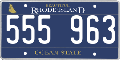 RI license plate 555963