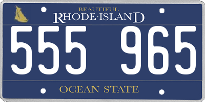 RI license plate 555965