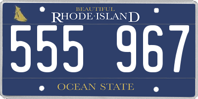 RI license plate 555967