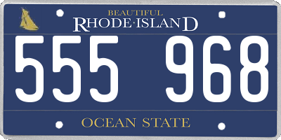 RI license plate 555968