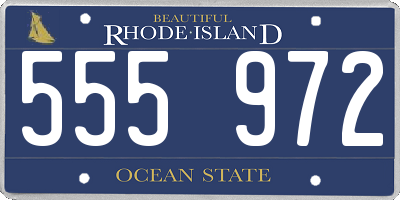 RI license plate 555972