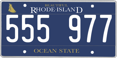 RI license plate 555977