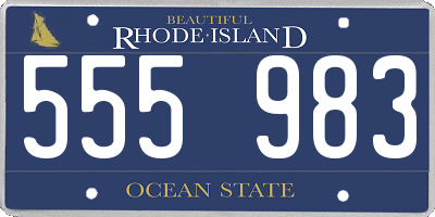 RI license plate 555983