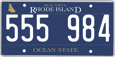 RI license plate 555984