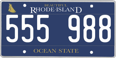 RI license plate 555988