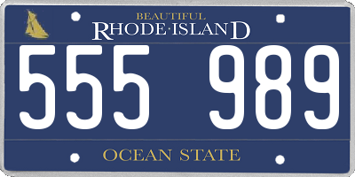 RI license plate 555989