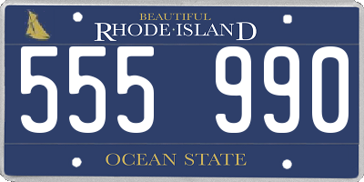 RI license plate 555990