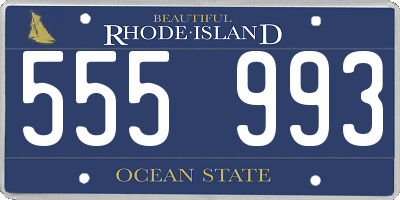 RI license plate 555993