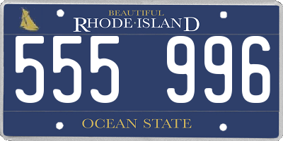 RI license plate 555996
