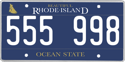 RI license plate 555998