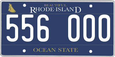 RI license plate 556000