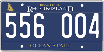 RI license plate 556004