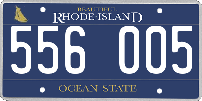 RI license plate 556005