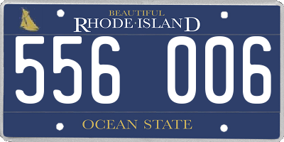 RI license plate 556006