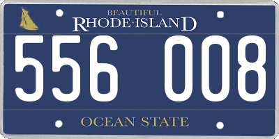 RI license plate 556008