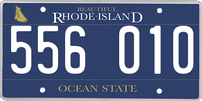 RI license plate 556010