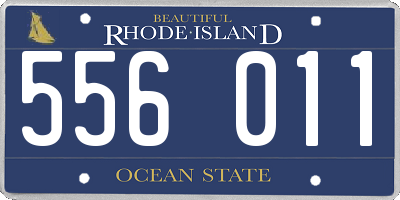 RI license plate 556011