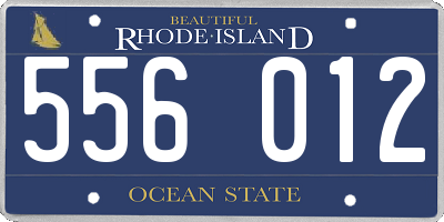 RI license plate 556012
