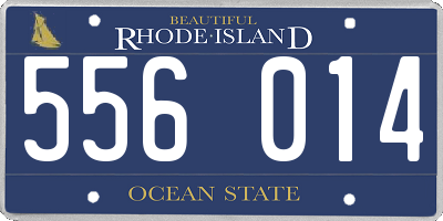 RI license plate 556014