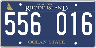 RI license plate 556016