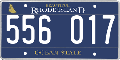 RI license plate 556017