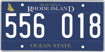 RI license plate 556018