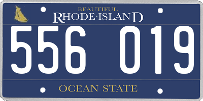 RI license plate 556019