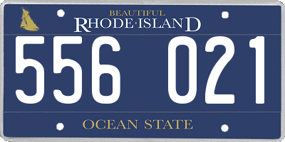 RI license plate 556021